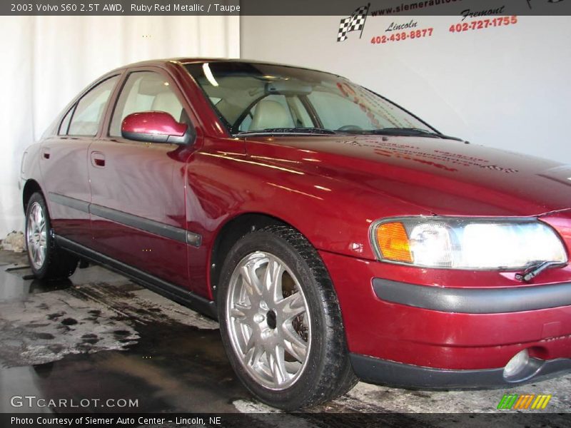 Ruby Red Metallic / Taupe 2003 Volvo S60 2.5T AWD
