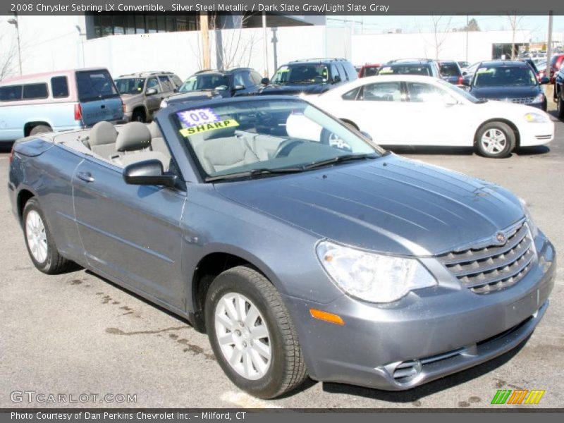 Silver Steel Metallic / Dark Slate Gray/Light Slate Gray 2008 Chrysler Sebring LX Convertible