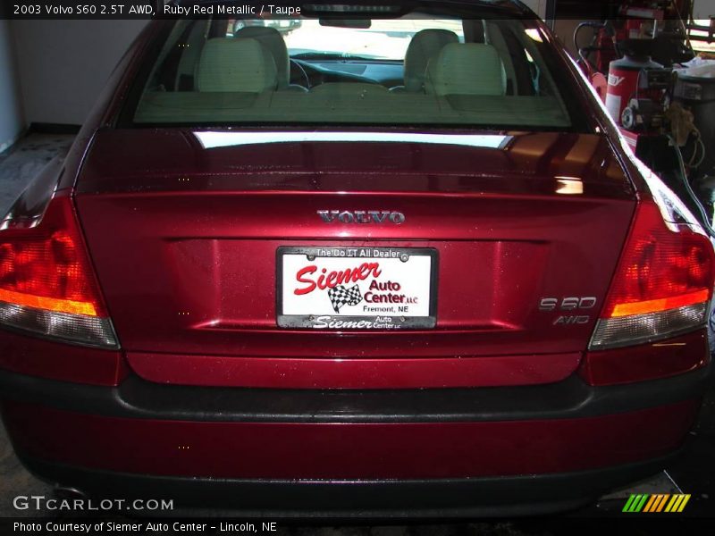 Ruby Red Metallic / Taupe 2003 Volvo S60 2.5T AWD