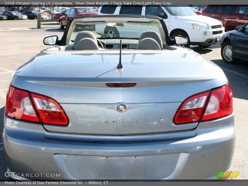 Silver Steel Metallic / Dark Slate Gray/Light Slate Gray 2008 Chrysler Sebring LX Convertible