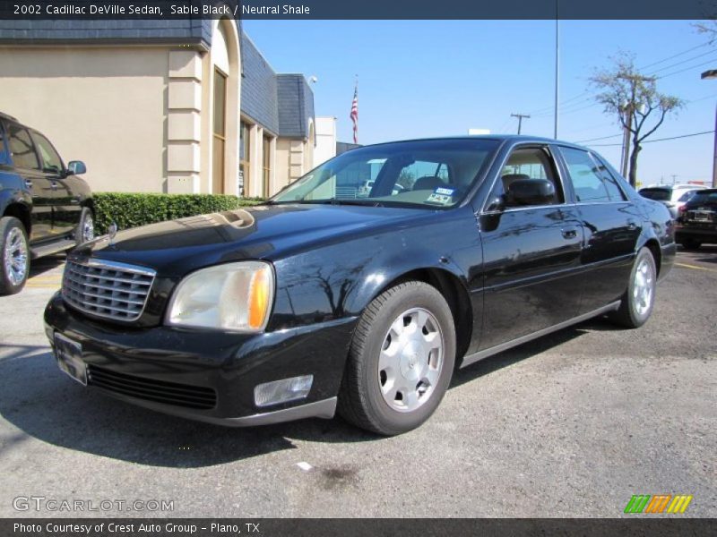 Sable Black / Neutral Shale 2002 Cadillac DeVille Sedan
