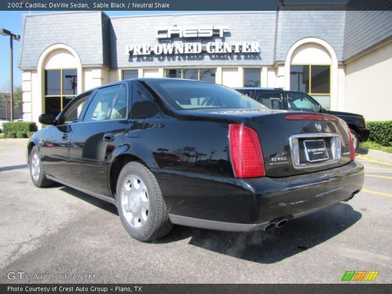 Sable Black / Neutral Shale 2002 Cadillac DeVille Sedan