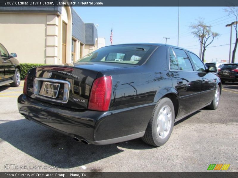 Sable Black / Neutral Shale 2002 Cadillac DeVille Sedan