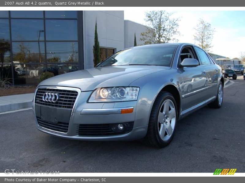 Quartz Grey Metallic / Black 2007 Audi A8 4.2 quattro