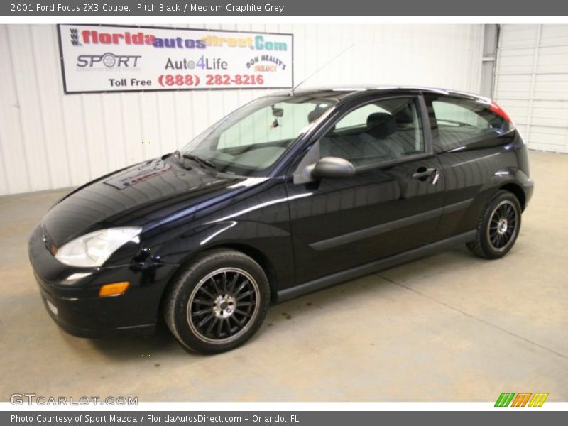 Pitch Black / Medium Graphite Grey 2001 Ford Focus ZX3 Coupe