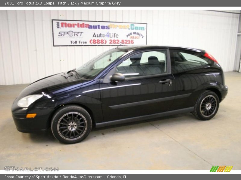 Pitch Black / Medium Graphite Grey 2001 Ford Focus ZX3 Coupe