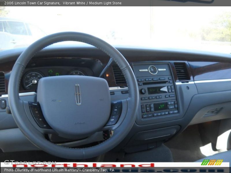 Vibrant White / Medium Light Stone 2006 Lincoln Town Car Signature