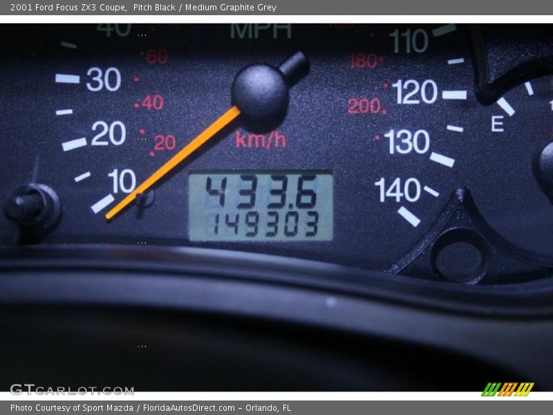 Pitch Black / Medium Graphite Grey 2001 Ford Focus ZX3 Coupe