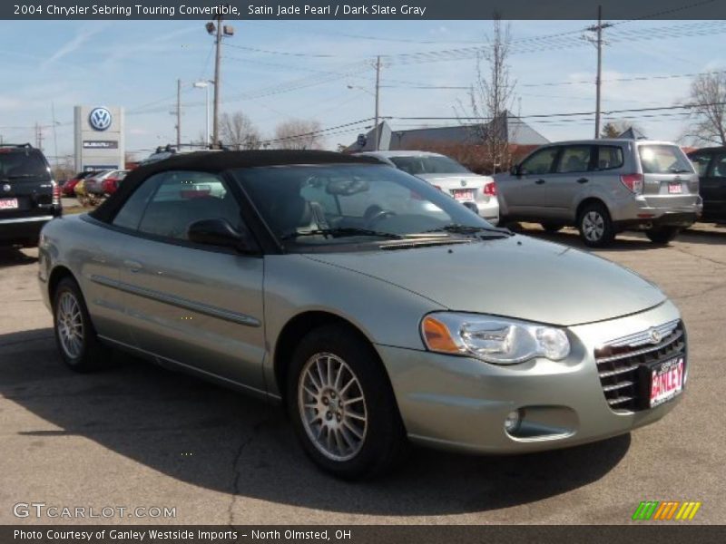 Satin Jade Pearl / Dark Slate Gray 2004 Chrysler Sebring Touring Convertible