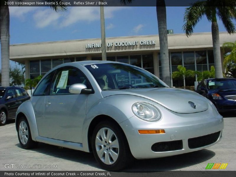 Reflex Silver / Black 2008 Volkswagen New Beetle S Coupe