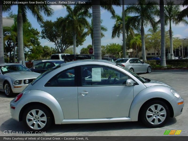 Reflex Silver / Black 2008 Volkswagen New Beetle S Coupe