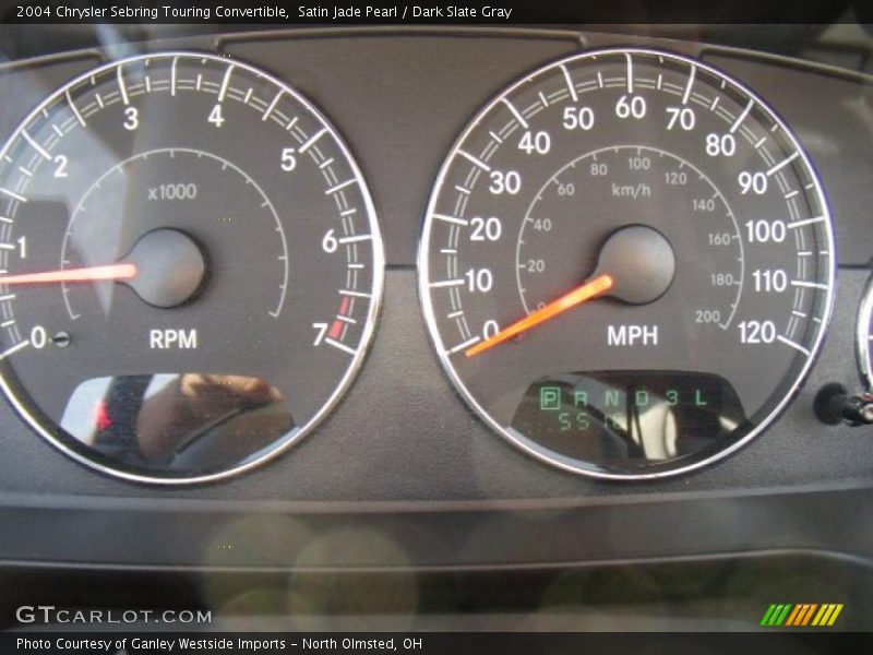 Satin Jade Pearl / Dark Slate Gray 2004 Chrysler Sebring Touring Convertible