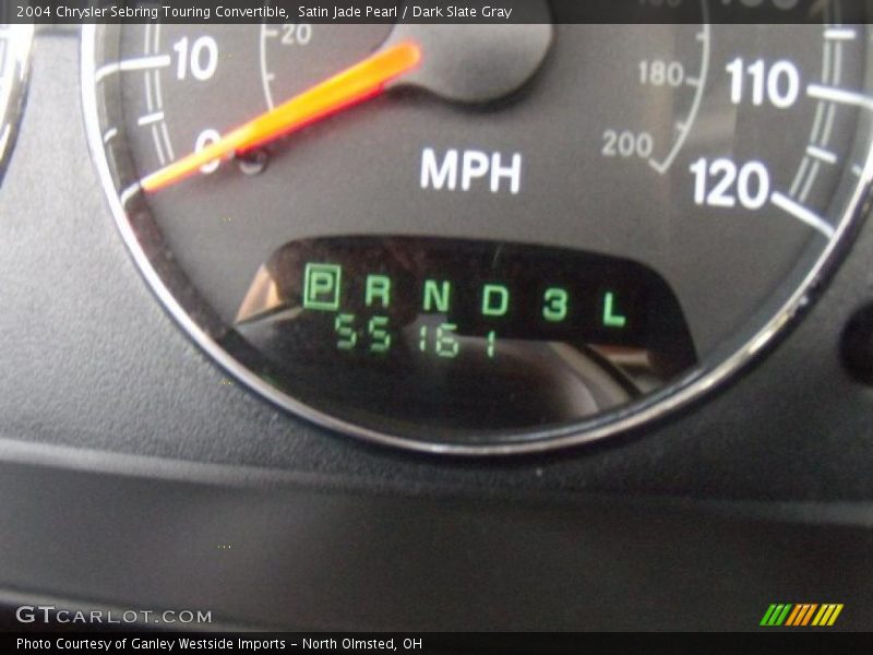 Satin Jade Pearl / Dark Slate Gray 2004 Chrysler Sebring Touring Convertible