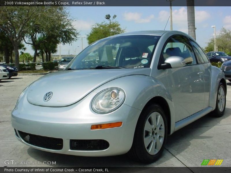 Reflex Silver / Black 2008 Volkswagen New Beetle S Coupe