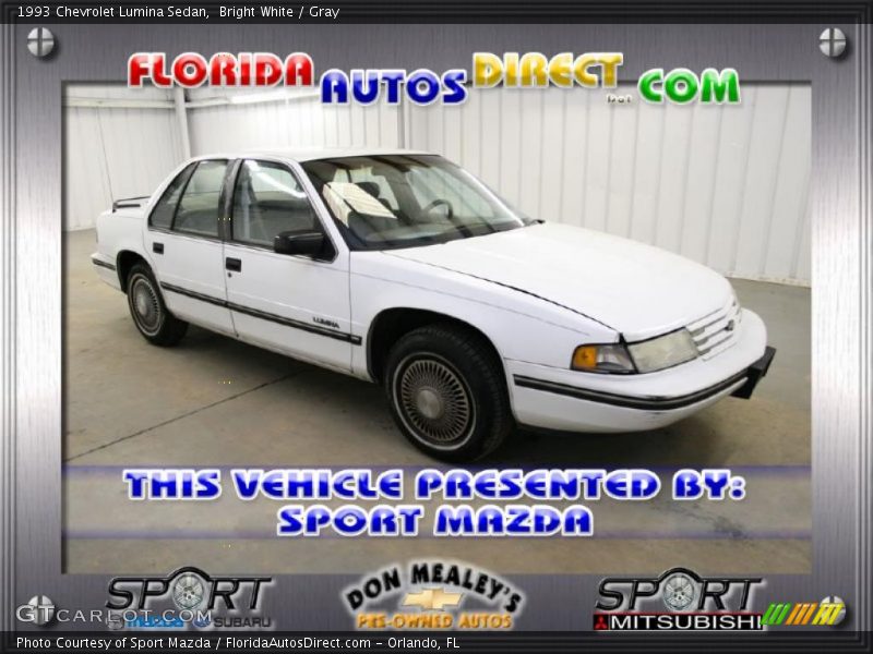 Bright White / Gray 1993 Chevrolet Lumina Sedan