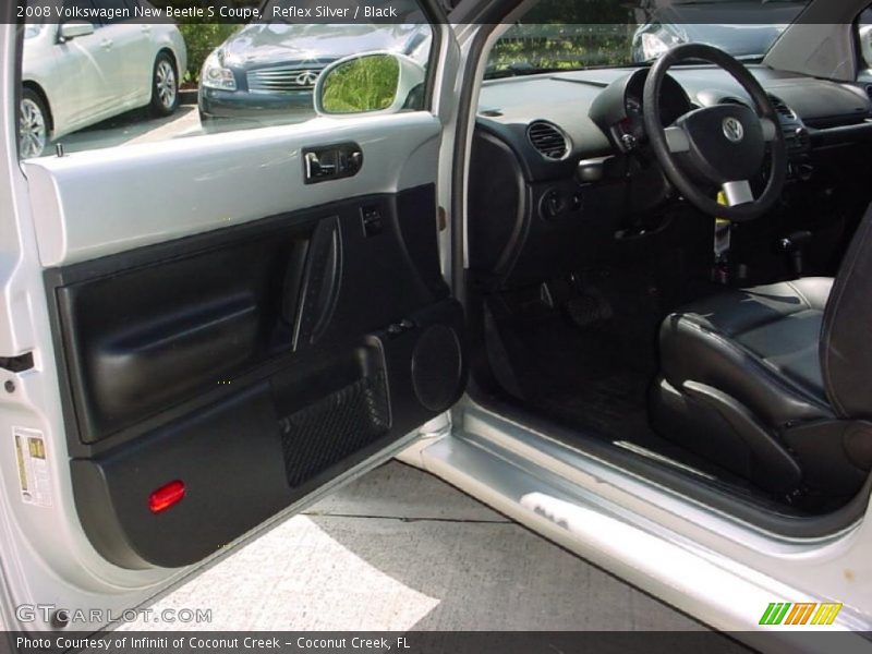 Reflex Silver / Black 2008 Volkswagen New Beetle S Coupe