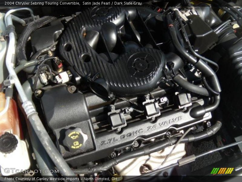 Satin Jade Pearl / Dark Slate Gray 2004 Chrysler Sebring Touring Convertible