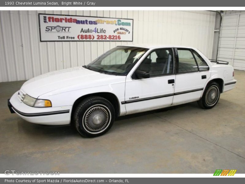 Bright White / Gray 1993 Chevrolet Lumina Sedan