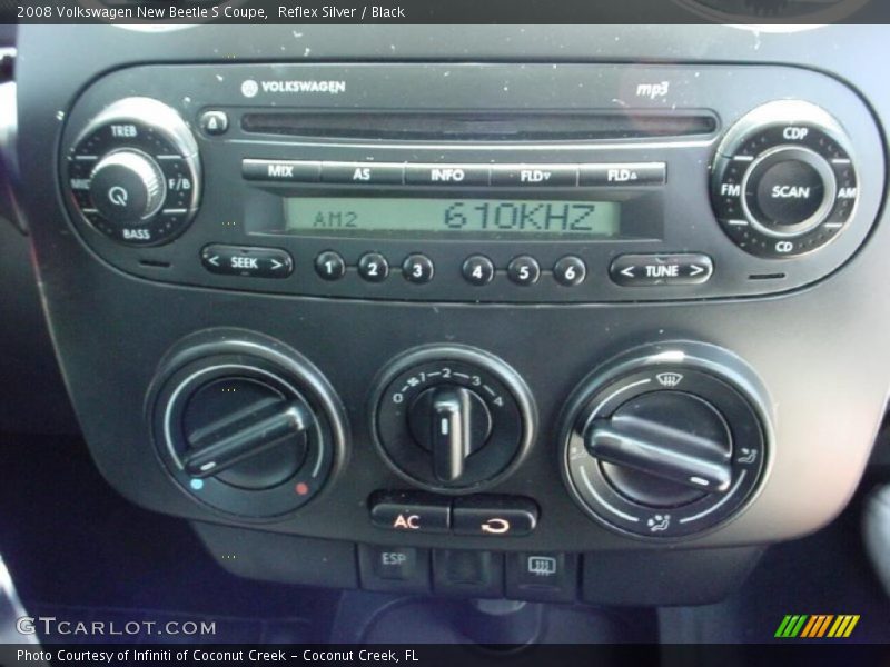 Reflex Silver / Black 2008 Volkswagen New Beetle S Coupe