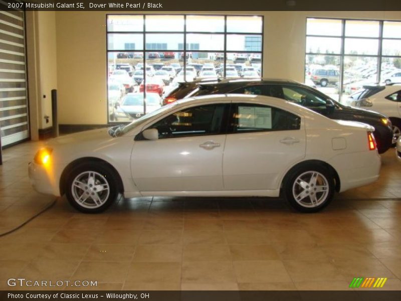 Dover White Pearl / Black 2007 Mitsubishi Galant SE