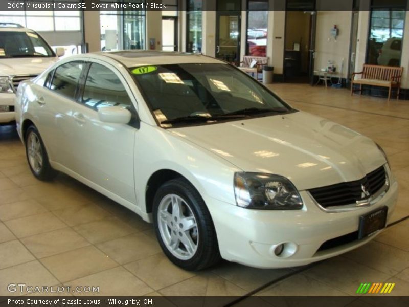 Dover White Pearl / Black 2007 Mitsubishi Galant SE