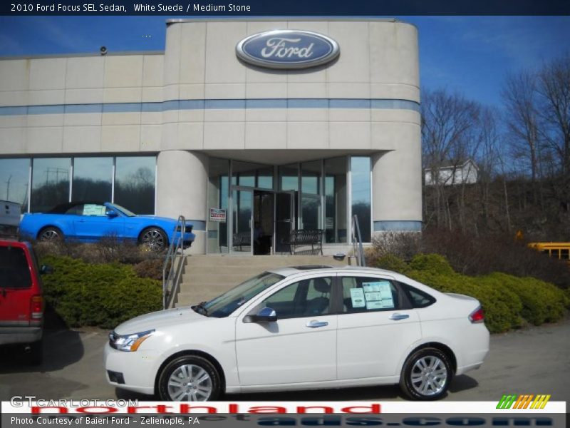 White Suede / Medium Stone 2010 Ford Focus SEL Sedan
