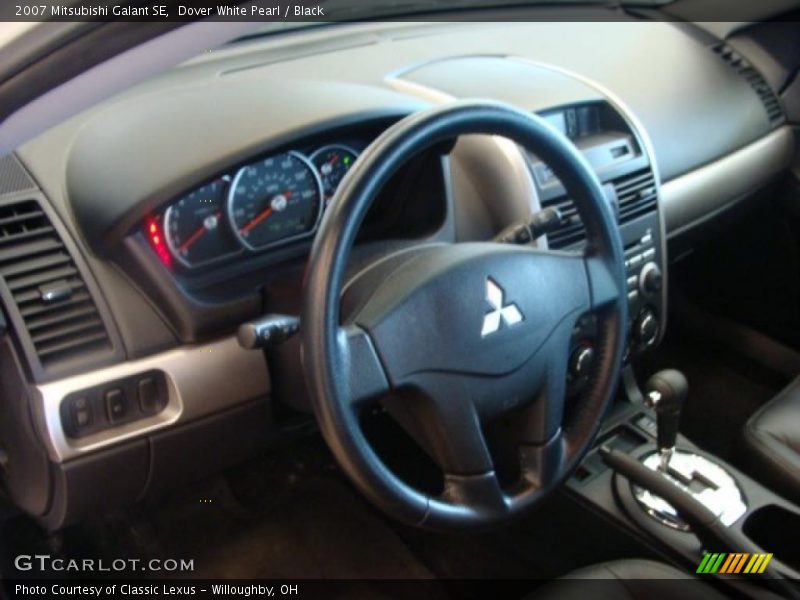 Dover White Pearl / Black 2007 Mitsubishi Galant SE