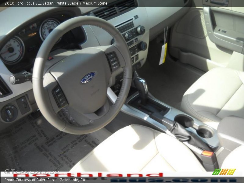 White Suede / Medium Stone 2010 Ford Focus SEL Sedan