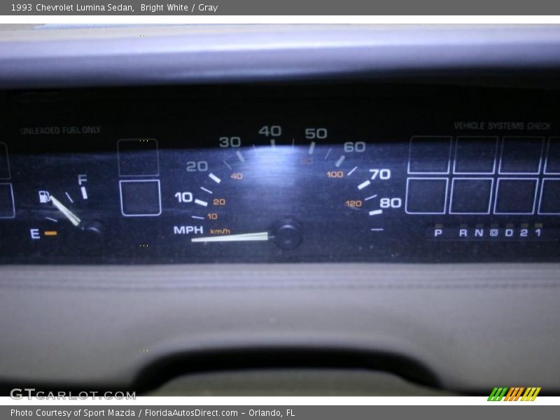 Bright White / Gray 1993 Chevrolet Lumina Sedan