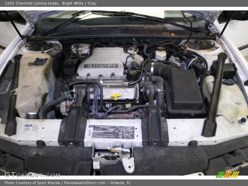 Bright White / Gray 1993 Chevrolet Lumina Sedan