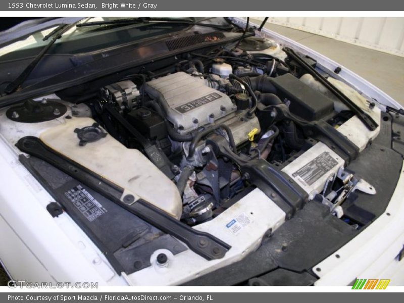 Bright White / Gray 1993 Chevrolet Lumina Sedan