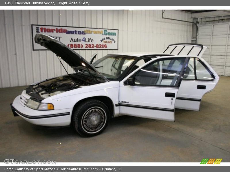 Bright White / Gray 1993 Chevrolet Lumina Sedan