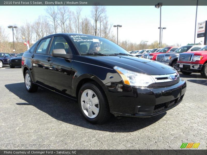 Ebony Black / Medium Stone 2010 Ford Focus S Sedan