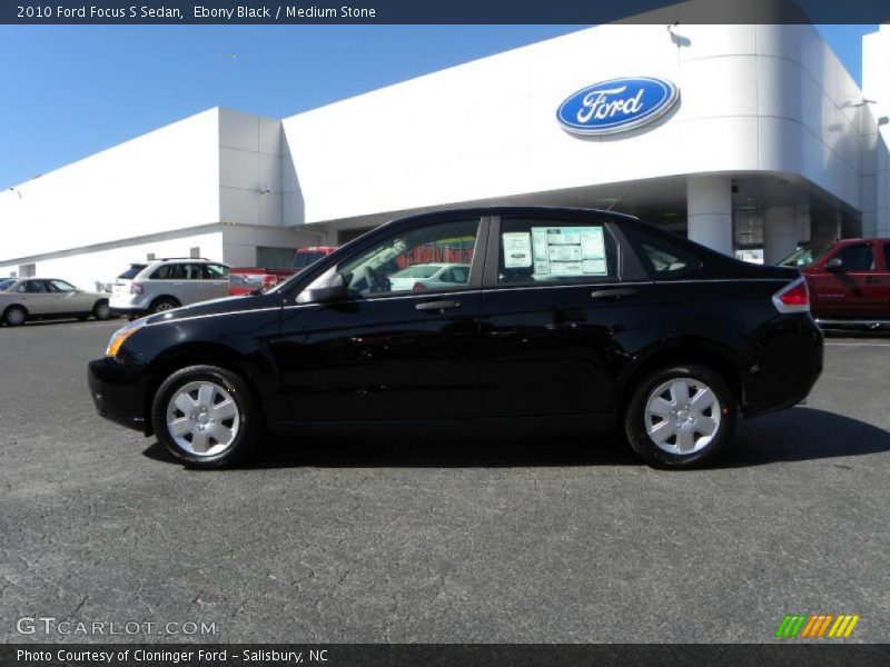 Ebony Black / Medium Stone 2010 Ford Focus S Sedan