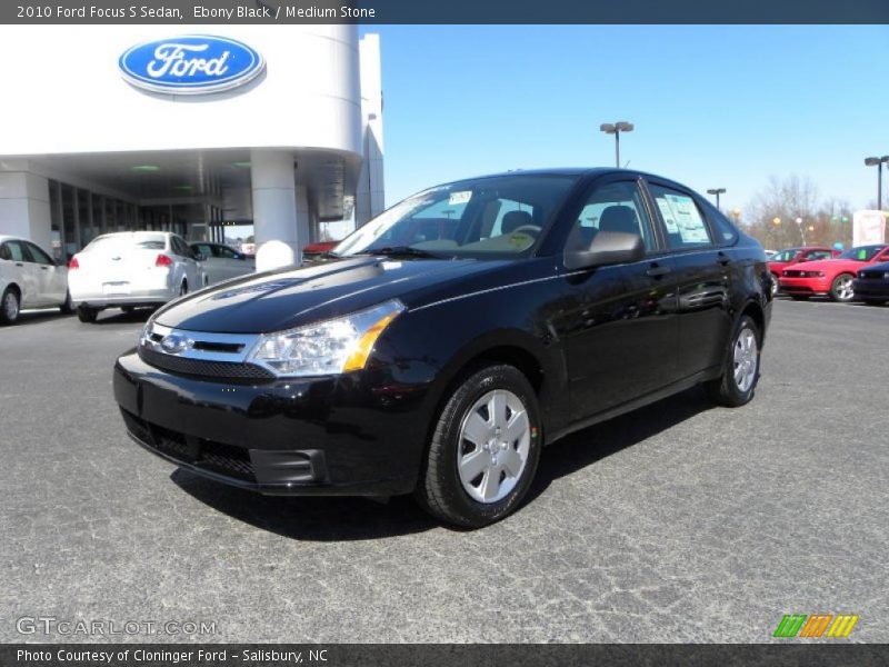 Ebony Black / Medium Stone 2010 Ford Focus S Sedan