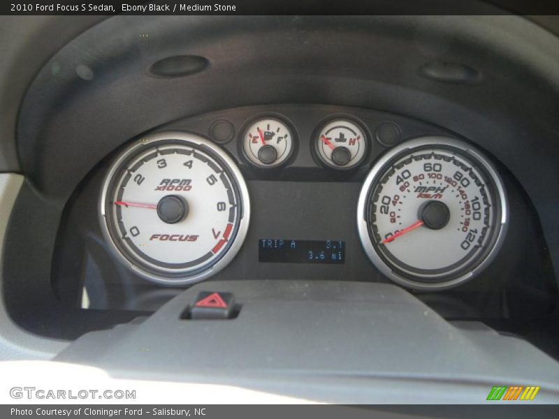 Ebony Black / Medium Stone 2010 Ford Focus S Sedan