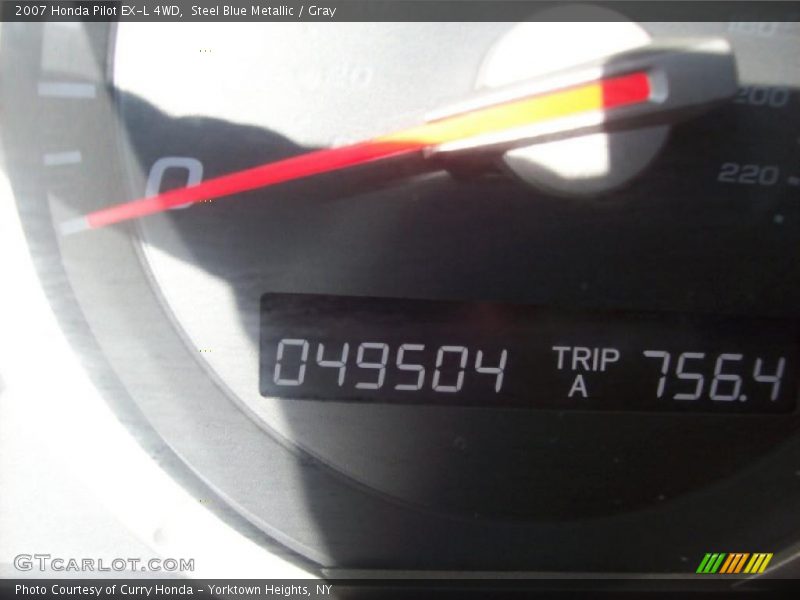 Steel Blue Metallic / Gray 2007 Honda Pilot EX-L 4WD