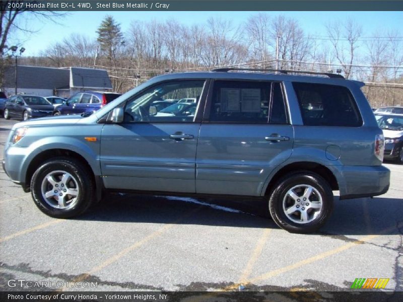 Steel Blue Metallic / Gray 2007 Honda Pilot EX-L 4WD