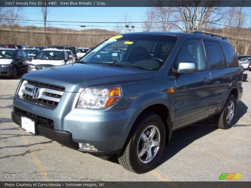 Steel Blue Metallic / Gray 2007 Honda Pilot EX-L 4WD