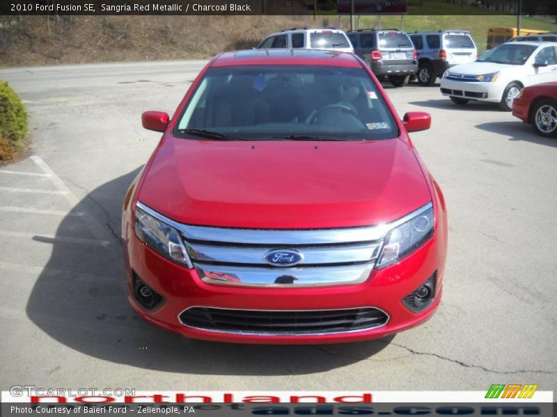 Sangria Red Metallic / Charcoal Black 2010 Ford Fusion SE