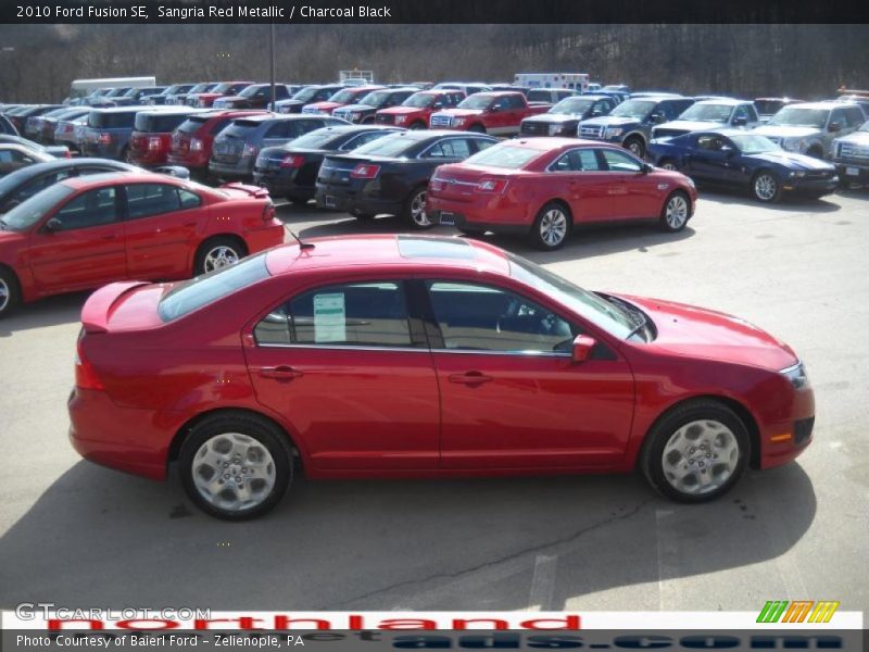 Sangria Red Metallic / Charcoal Black 2010 Ford Fusion SE