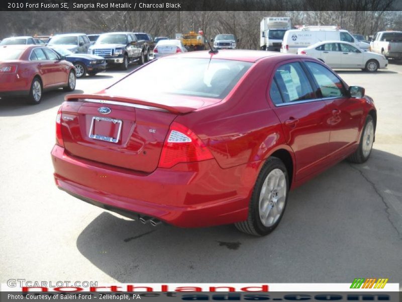 Sangria Red Metallic / Charcoal Black 2010 Ford Fusion SE
