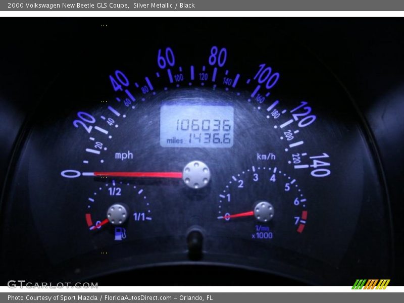 Silver Metallic / Black 2000 Volkswagen New Beetle GLS Coupe