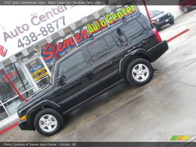 Black Clearcoat / Medium Slate Gray 2007 Jeep Commander Sport