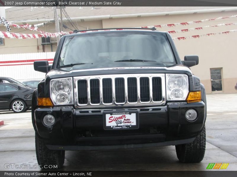 Black Clearcoat / Medium Slate Gray 2007 Jeep Commander Sport