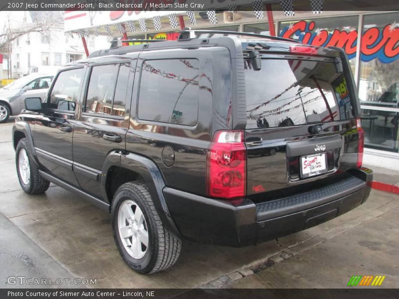 Black Clearcoat / Medium Slate Gray 2007 Jeep Commander Sport