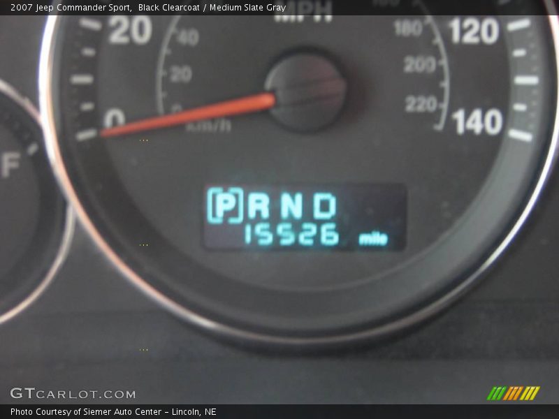 Black Clearcoat / Medium Slate Gray 2007 Jeep Commander Sport
