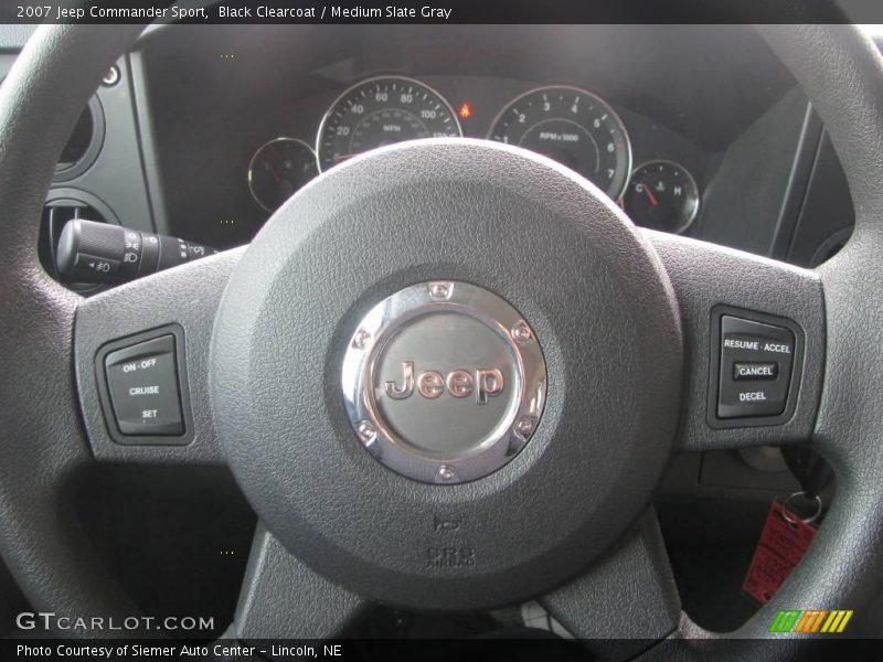 Black Clearcoat / Medium Slate Gray 2007 Jeep Commander Sport