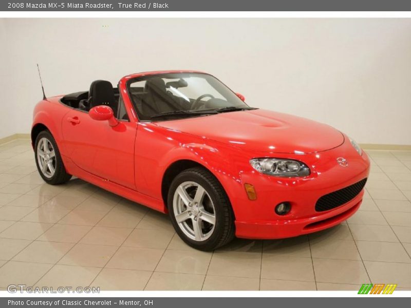 True Red / Black 2008 Mazda MX-5 Miata Roadster