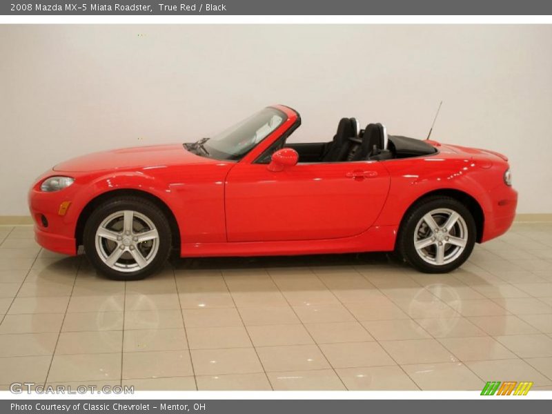 True Red / Black 2008 Mazda MX-5 Miata Roadster